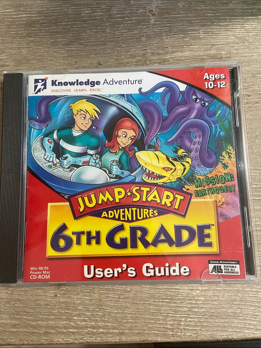JumpStart Adventures 6th Grade Mission Earthquest PC Mac CD-ROM 1998 Vintage
